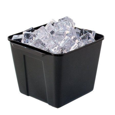HAPCO-ELMAR R2100BLK-Essential 3 Qt. Square Ice Bucket With Handles, Black, PK 36 R2100BLK
